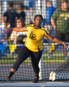 Marina Shelton finished first in the hammer throw, earning the fourth overall spot in program history