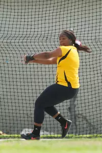 Marina Shelton increased her lifetime best in the hammer throw to remain in second on the LBSU All-Time Top 10 list
