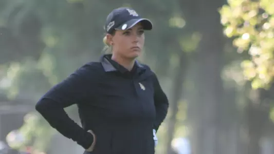 Junior Kassidy Teare tied for 11th after the opening round at the Big West Conference Championship.  (Photo by Cameron Fujimoto/LBSU)