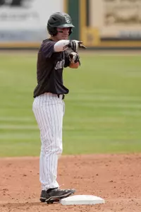 Alex Bishop was 2-for-4 with two RBI on his Senior Day.