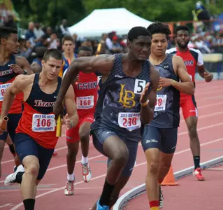 Senior Jahmani Lockett ran the final leg of LBSU's NCAA Championship qualifying 4x400 relay team.
