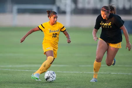 Big West Conference Midfielder of the Year Mimi Rangel and the 49ers are set to open the 2015 season hosting No. 4 UCLA and Auburn. (Photo by John Fajardo/LBSU)