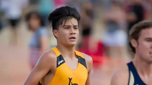 Sam Bautista was the top runner for the 49ers at the 30th Annual Roy Griak Invitational in Minnesota.  (Photo by Chuck Utash)