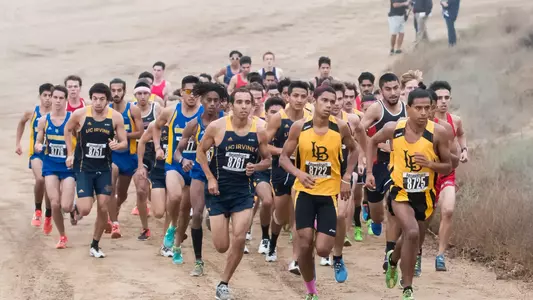Cameron Ford (left) finished in 29th place and Emilio Nunez placed 21st at the Big West Championships in Hawai'i.  (Photo by Chuck Utash)