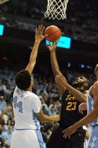 Long Beach State 49ers forward Roschon Prince (23) shoots over North Carolina Tar Heels forward Justin Jackson (44) during the first half at Dean E. Smith Center. Evan Pike-USA TODAY Sports