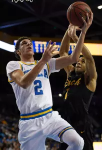 Nov 20, 2016; Los Angeles, CA, USA; Long Beach State 49ers guard Loren Jackson (2) attempts a shot in front of Long Beach State 49ers guard Evan Payne (1). Kelvin Kuo-USA TODAY Sports