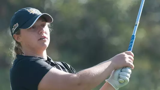 Freshman Haley Tygret fired a career-low 68 in Monday's second round at the Gold Rush, tying for 24th place.  (Photos by John Fajardo/LBSU)
