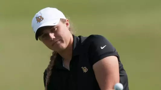 Freshman Haley Tygret tied for 12th place at the LBSU hosted Gold Rush, recording her first career top-20 finish.  (Photos by John Fajardo/LBSU)