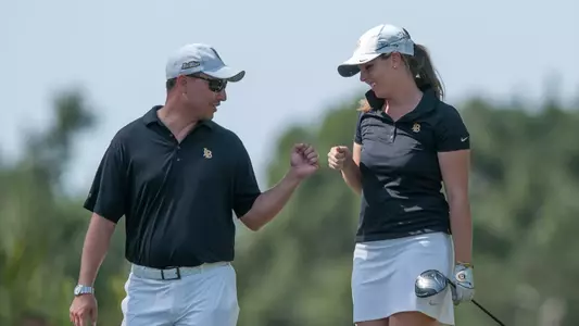 Head coach Joey Cerulle and Kassidy Teare (Photo by John Fajardo/LBSU)