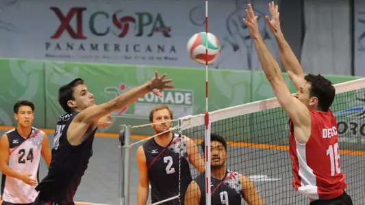 TJ DeFalco led the U.S. with 20 kills, 11 digs and three blocks in a Pan American Cup quarterfinal match vs. Canada.