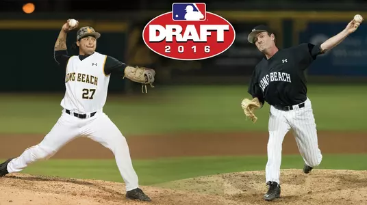 Chris Mathewson (left) and Lucas Jacobsen (right) were the final two Dirtbags taken in the 2016 MLB Draft on Saturday. Mathewson went to the Dodgers in Round 19 and Jacobsen to the Rangers in Round 27.