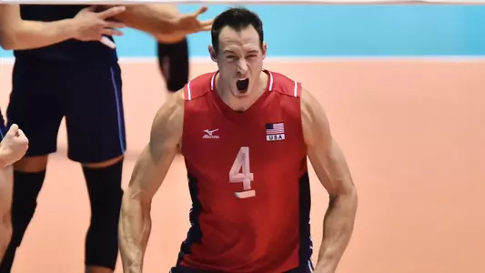 Former 49er David Lee has been named to the U.S. Olympic Men's Volleyball Team that will compete at the 2016 Games in Rio de Janeiro, Brazil. (Photo by FIVB)