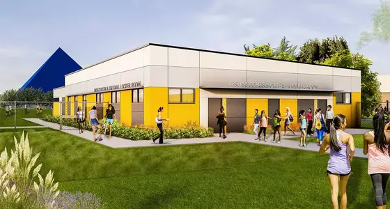 Soccer Softball Clubhouse Rendering, Locker Room