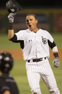 Junior Ramsey Romano mashed his first career home run in the fourth inning to extend his hitting streak to 10 games.