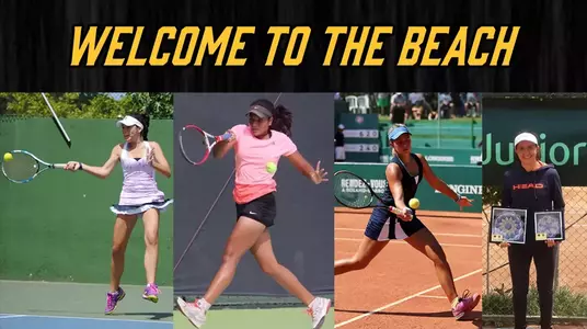 Beach Tennis welcomes four new recruits in the 2017 signing class (Left to Right): Carlota Casasampere (Spain), Lalita Devarakonda (India), Georgia Gulin (Brazil) and Sadaf Sadeghvaziri (Iran).