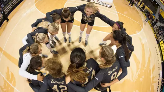 Women's Volleyball Huddle
