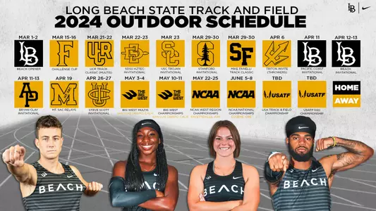 2024 Outdoor Track Schedule Graphic