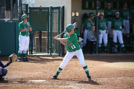 Sr. Brooke Foster at the plate, where she hit .588 this past weekend in the Lovelace Invitational