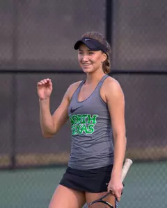 Senior Kseniya Bardabush came back from a one-set deficit to defeat Elle Stokes at No. 1 singles and give North Texas the deciding point in its 4-3 win.