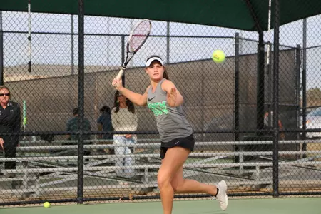 Sophomore Ana Sofia Cordero (pictured) has a 4-1 doubles record with junior Agustina Valenzuela this season.