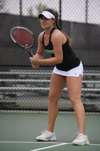 Sophomore Ana Sofia Cordero (pictured) combined with junior Agustina Valenzuela for the team's lone win in doubles play, a 6-2 victory at the No. 3 position.