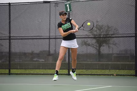 Senior Kseniya Bardabush was one game away from a win over ULM's Amy Olivier on Court 1 before junior Anastasiya Shestakova clinched the overall match.
