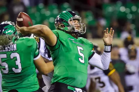 Quarterback Alec Morris passed for 267 yards and two touchdowns Saturday night. (photo by Sean Pokorny-USA TODAY Sports)