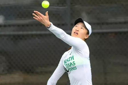 Haruka Sasaki versus Iowa on Feb. 3, 2018 (Photo by Mark Woods)