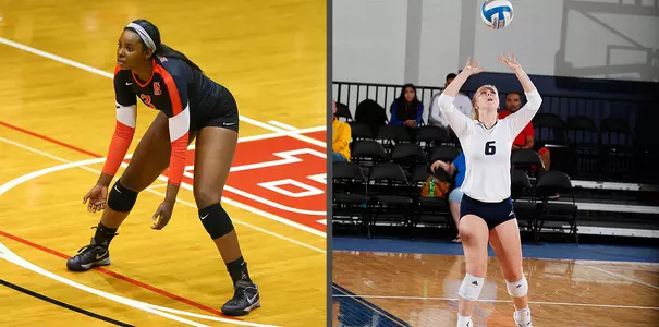 Jillian Duffin (left) and Kaliegh Skopal (right) join North Texas as transfers (Photos courtesy of Rutgers Athletics and Steve Woltmann)