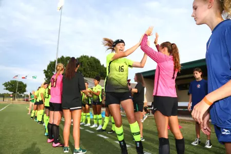DENTON, TX - AUGUST 10: Mean Green Soccer vs. Oklahoma at Mean Green Olympic Village in Denton on August 10, 2018 in Denton, Texas. (Photo by Rick Yeatts)