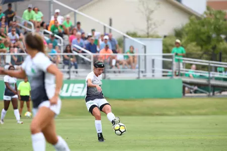 DENTON, TX - AUGUST 19: Mean Green Soccer vs Alabama at Mean Green Olympic Village in Denton on August 19, 2018 in Denton, Texas. (Photo by Rick Yeatts)
