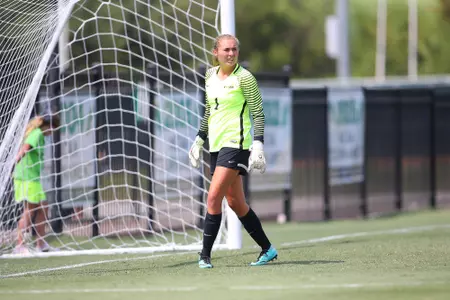 DENTON TEXAS: University of North Texas Mean Green Women's Soccer v Houston Baptist on September 3, 2017 at Mean Green Village Soccer Field in Denton TX. (Photo Rick Yeatts)
