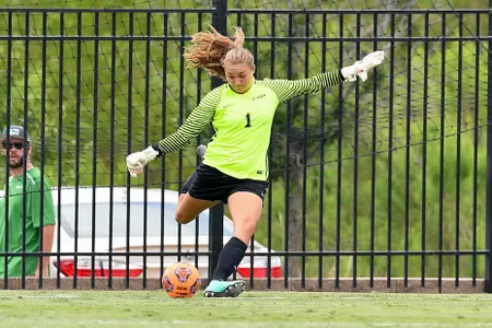 DENTON TEXAS: University of North Texas Mean Green women's soccer v University of Texas on August 27, 2017 at Apogee Stadium in Denton TX August 27, 2917. (Photo Rick Yeatts/Manny Flores)