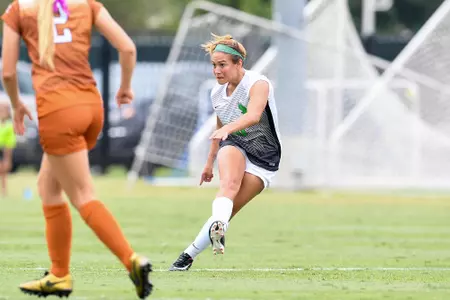 DENTON TEXAS: University of North Texas Mean Green women's soccer v University of Texas on August 27, 2017 at Apogee Stadium in Denton TX August 27, 2917. (Photo Rick Yeatts/Manny Flores)