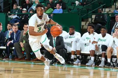 DENTON, DECEMBER 9: University of North Texas Mean Green Men's Basketball v McNeese State at Super Pit - North Texas Coliseum on December 9, 2017 in Denton, Texas. (Photo Rick Yeatts Photography)