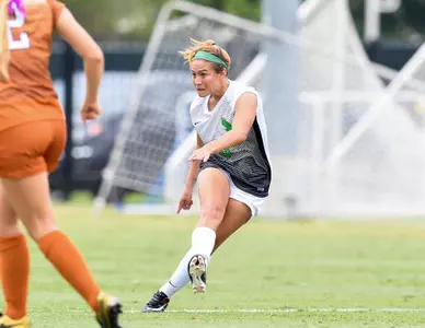 DENTON TEXAS: University of North Texas Mean Green women's soccer v University of Texas on August 27, 2017 at Apogee Stadium in Denton TX August 27, 2917. (Photo Rick Yeatts/Manny Flores)