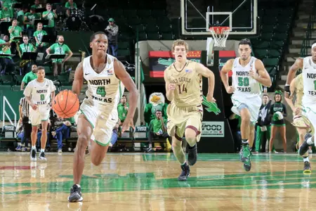 DENTON TEXAS, NOVEMBER 10: University of North Texas Mean Green Men?s Basketball v Eureka College at the Super Pit in Denton on November 10, 2017 (Photo Rick Yeatts Photography/Colin Mitchell)