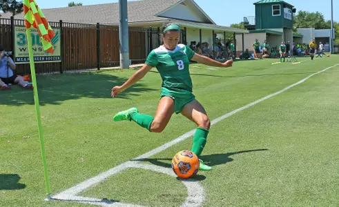 DENTON, TX - AUGUST 20: University of North Texas Mean Green Women Soccer v Arkansas Razorbacks at Mean Green Village Soccer Field in Arlington on August 20, 2017 in Denton Texas. (Photo by Rick Yeatts)