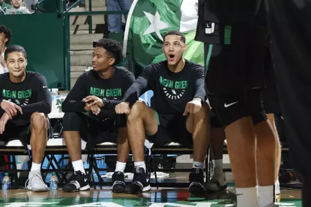 DENTON TEXAS, March 1: University of North Texas Mean Green Men?s Basketball v Mercer University at the Super Pit in Denton on March 19, 2018 (Photo Rick Yeatts Photography/Colin Mitchell)