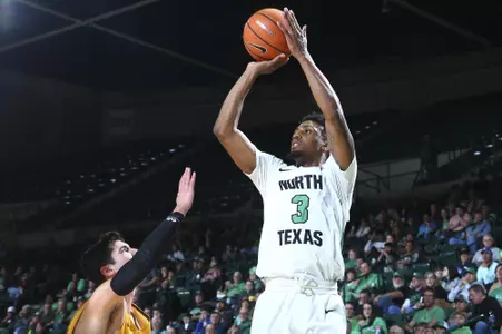 DENTON TEXAS, March 28: University of North Texas Mean Green Men?s Basketball v University of San Francisco at the Super Pit in Denton on March 28, 2018.