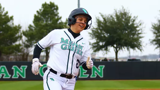 Lacy Gregory rounds third base after a home run