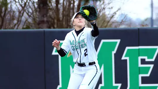 North Texas' Marley Straubmueller catches a fly ball