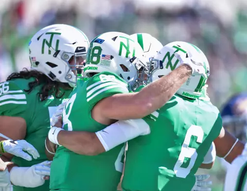 DENTON TX - November 2nd: - UTEP Miners vs North Texas Mean Green Football at Apogee Stadium in Denton, Texas. (Photo Credit):
Mean Green Sports/Manny Flores