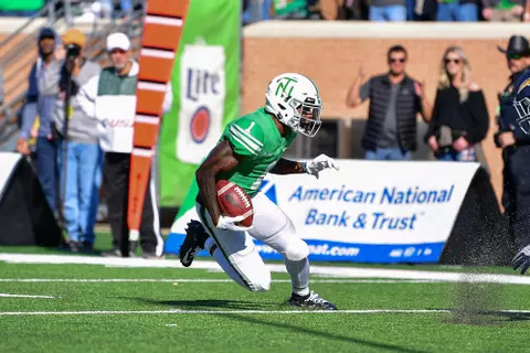 DENTON TX - November 2nd: - UTEP Miners vs North Texas Mean Green Football at Apogee Stadium in Denton, Texas. (Photo Credit):
Mean Green Sports/Manny Flores