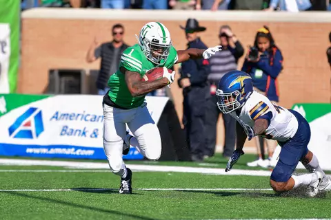 DENTON TX - November 2nd: - UTEP Miners vs North Texas Mean Green Football at Apogee Stadium in Denton, Texas. (Photo Credit):
Mean Green Sports/Manny Flores