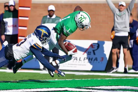 DENTON TX - November 2nd: - UTEP Miners vs North Texas Mean Green Football at Apogee Stadium in Denton, Texas. (Photo Credit):
Mean Green Sports/Manny Flores