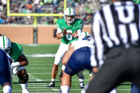 DENTON TX - November 2nd: - UTEP Miners vs North Texas Mean Green Football at Apogee Stadium in Denton, Texas. (Photo Credit):
Mean Green Sports/Manny Flores