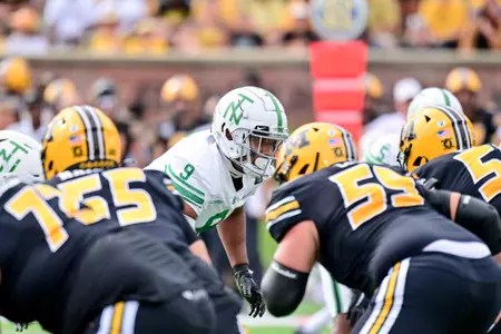 Columbia, MO. - October 9th, 2021:
North Texas Mean Green vs Missouri Tigers at Faurot Field Stadium in Columbia, Missouri. (Photo by Manny Flores)