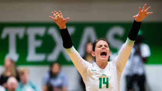 Rhett Robinson celebrates a point against Baylor