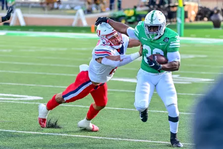 Denton, TX - October 23rd, 2021:  Liberty Flames vs North Texas Mean Green at Apogee Stadium in Denton, Texas.  (Photo by Manny Flores)